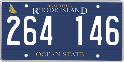 RI license plate 264146