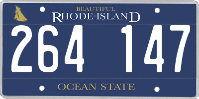 RI license plate 264147