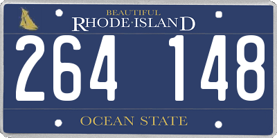RI license plate 264148