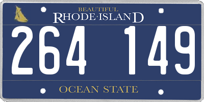 RI license plate 264149