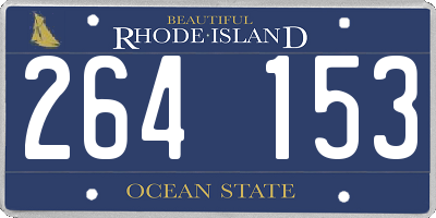 RI license plate 264153