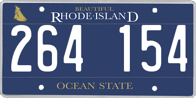 RI license plate 264154