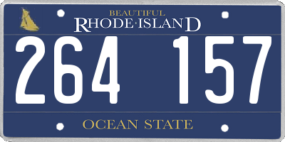 RI license plate 264157