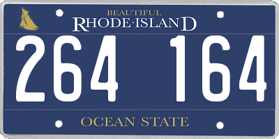 RI license plate 264164