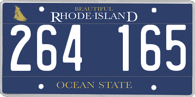 RI license plate 264165