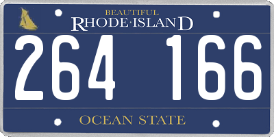 RI license plate 264166