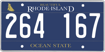 RI license plate 264167