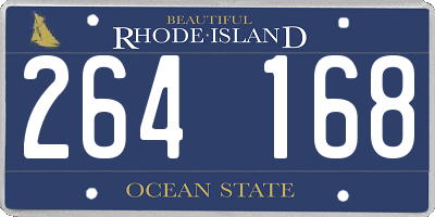 RI license plate 264168