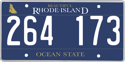 RI license plate 264173