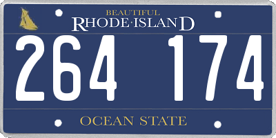 RI license plate 264174