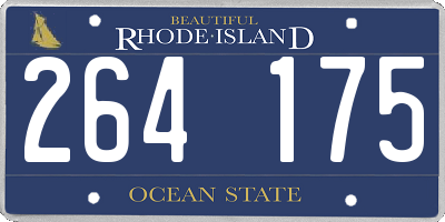 RI license plate 264175