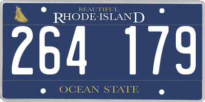RI license plate 264179