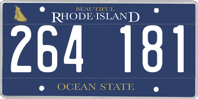 RI license plate 264181