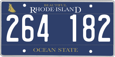 RI license plate 264182