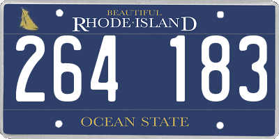 RI license plate 264183