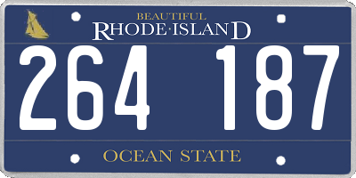 RI license plate 264187