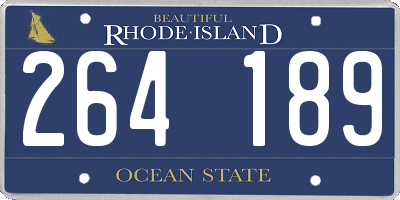 RI license plate 264189