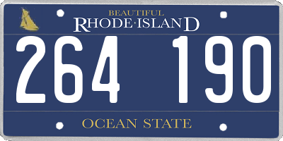 RI license plate 264190
