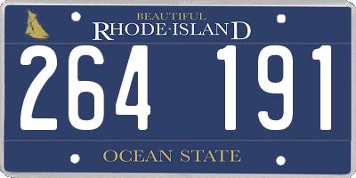 RI license plate 264191