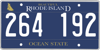 RI license plate 264192