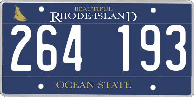 RI license plate 264193