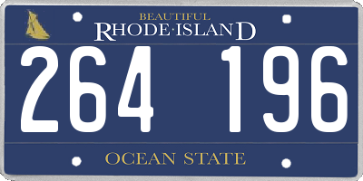 RI license plate 264196