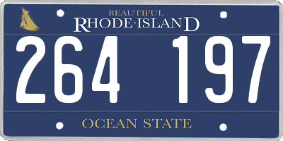 RI license plate 264197