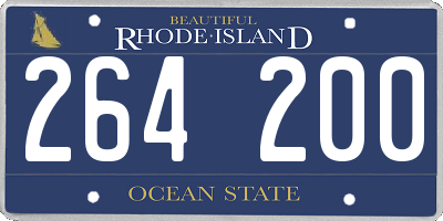 RI license plate 264200
