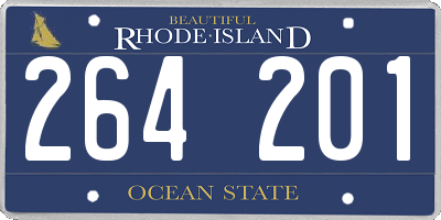 RI license plate 264201