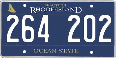 RI license plate 264202