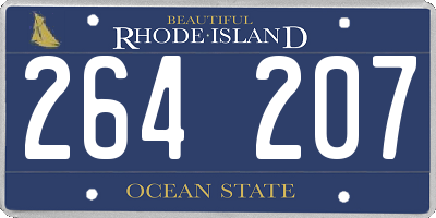 RI license plate 264207