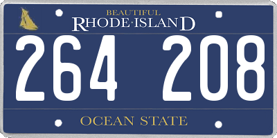 RI license plate 264208