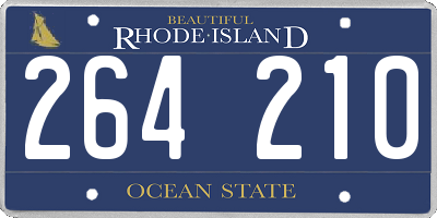RI license plate 264210