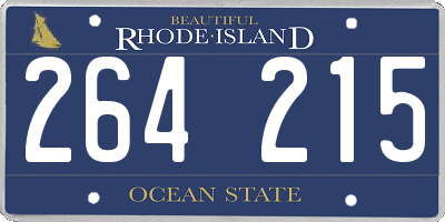 RI license plate 264215