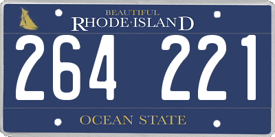 RI license plate 264221