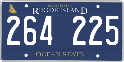 RI license plate 264225