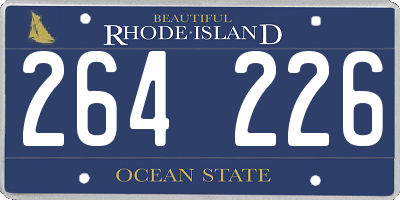 RI license plate 264226