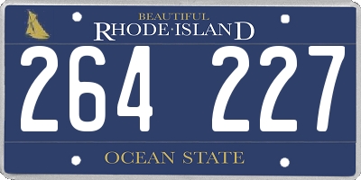 RI license plate 264227