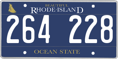 RI license plate 264228