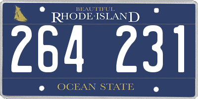 RI license plate 264231