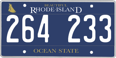 RI license plate 264233