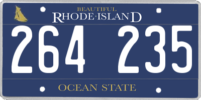 RI license plate 264235