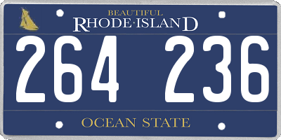 RI license plate 264236