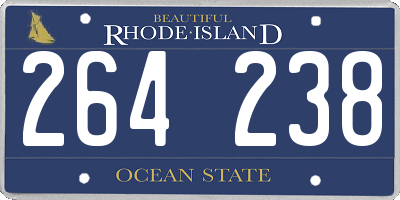 RI license plate 264238