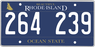 RI license plate 264239