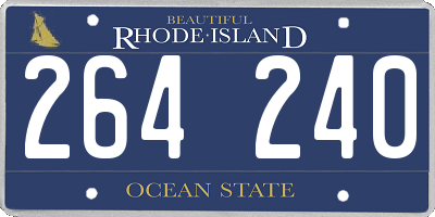 RI license plate 264240