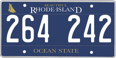 RI license plate 264242