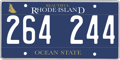 RI license plate 264244