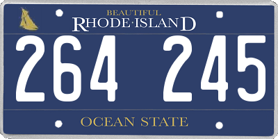 RI license plate 264245