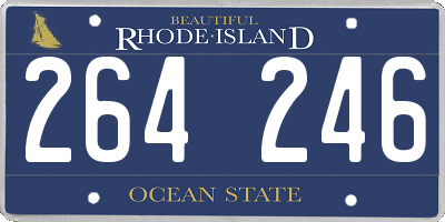 RI license plate 264246